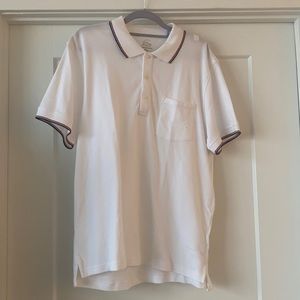 Like New, JCrew Men’s white polo, size large
